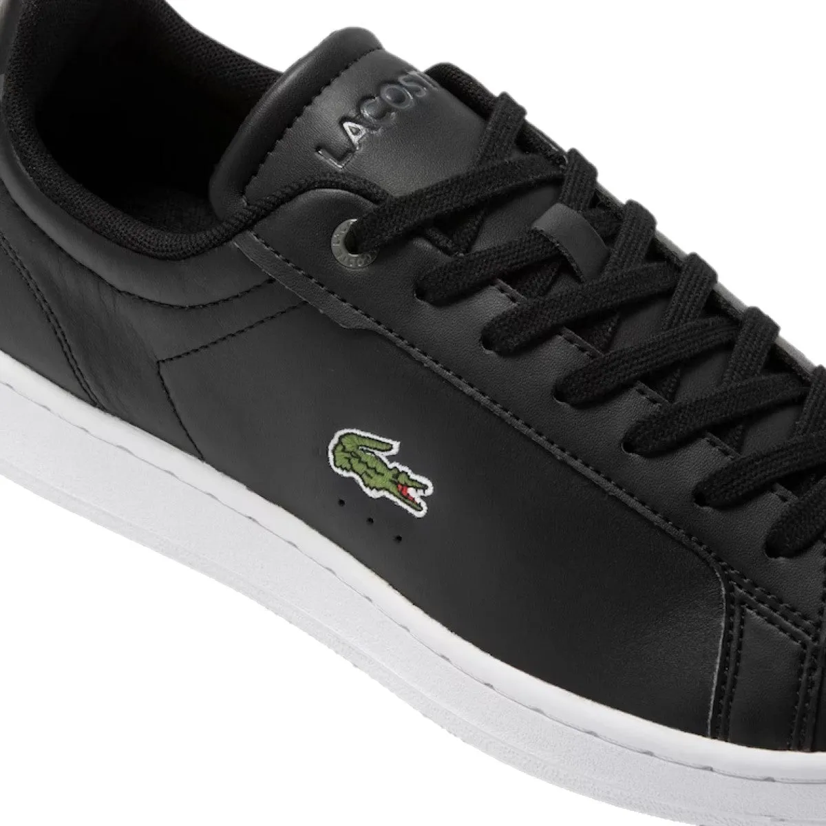 LACOSTE 7-45SMA0110312 CARNABY PRO BL2 MN'S (Medium) Black/White Leather & Synthetic Lifestyle Shoes