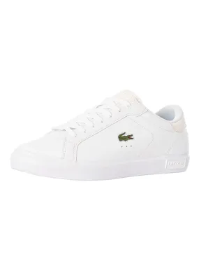 Lacoste Powercourt 1121 1 SMA Leather Trainers - White/White