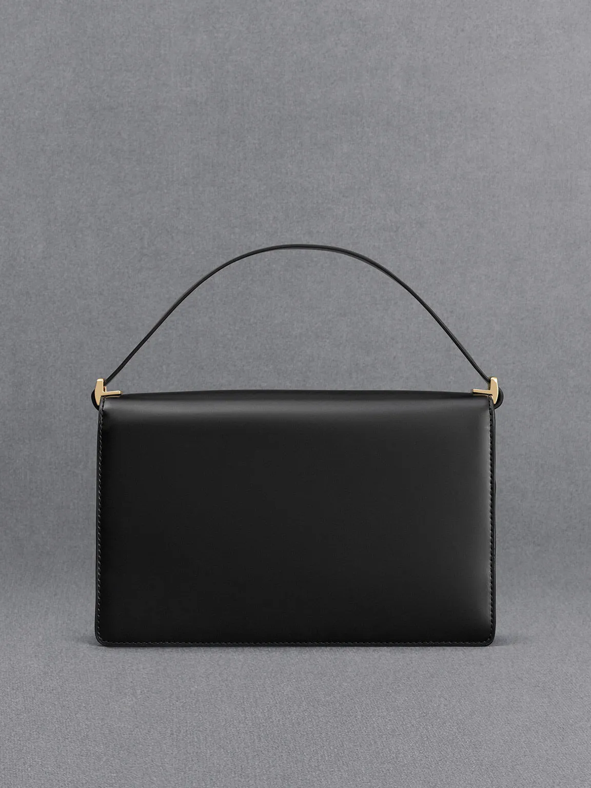 Leather Shoulder Bag - Black