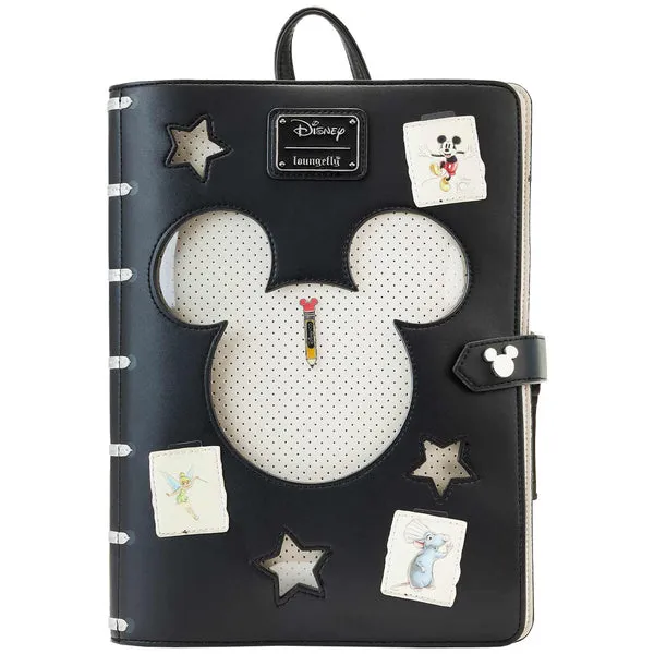 Loungefly x Disney 100th Anniversary Sketchbook Pin Trader Backpack