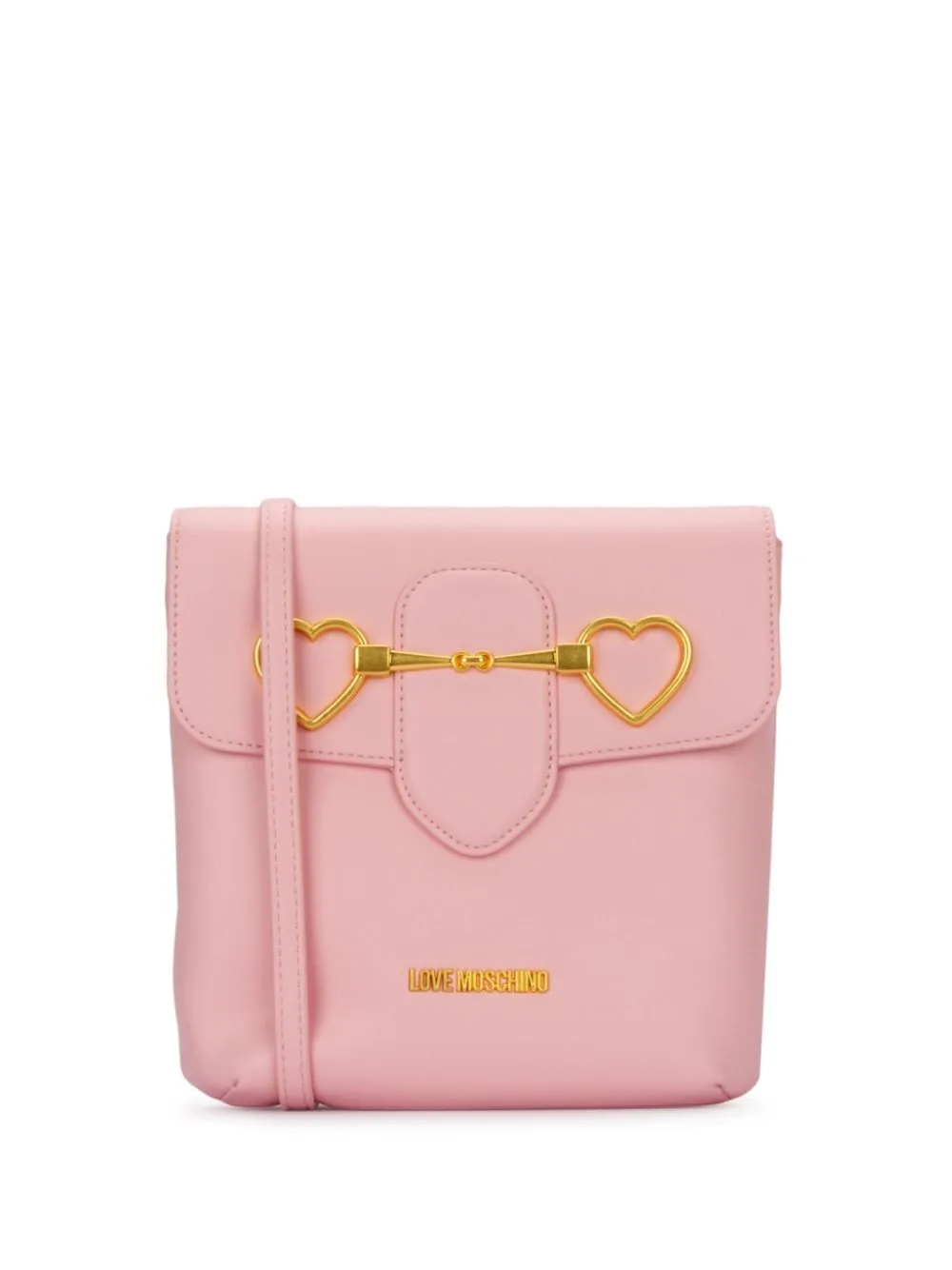 Love Moschino heart-plaque shoulder bag - Pink