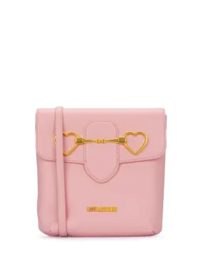 Love Moschino heart-plaque shoulder bag - Pink