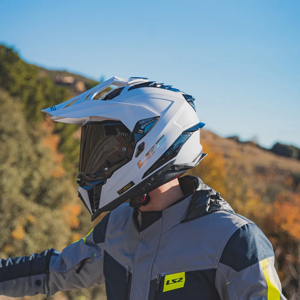 LS2 MX701 Explorer Plain Helmet - White