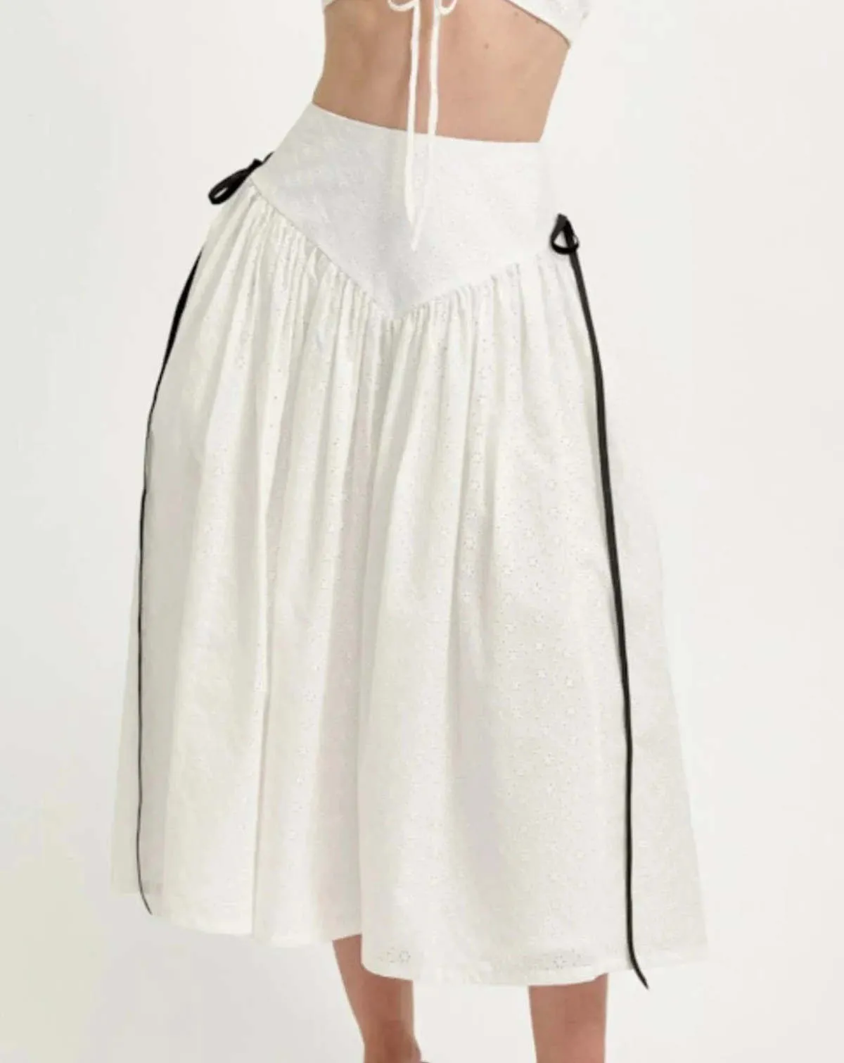 Lucille Eyelet Skirt - White