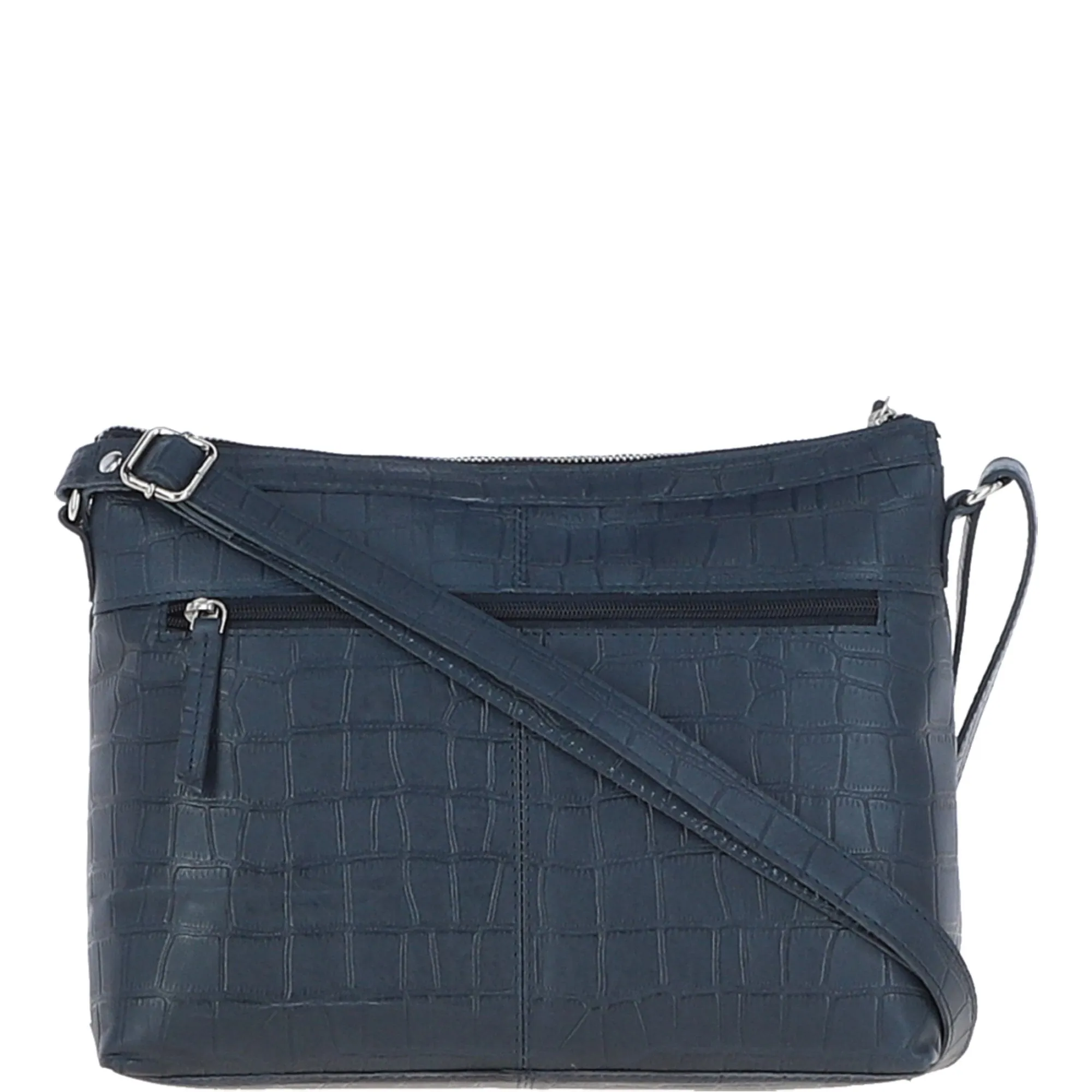 Luxury Croc Print Leather Shoulder Bag Navy/croc: MC1