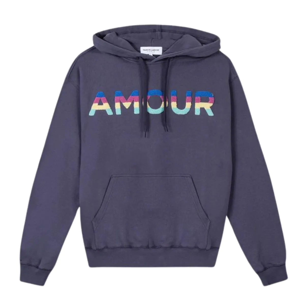 Maison Labiche   Reaumur Amour /Gots Hoodie Carbon Blue