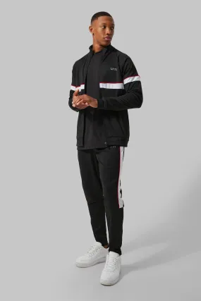 Man Active Funnel Neck Training Tracksuit | boohooMAN UK