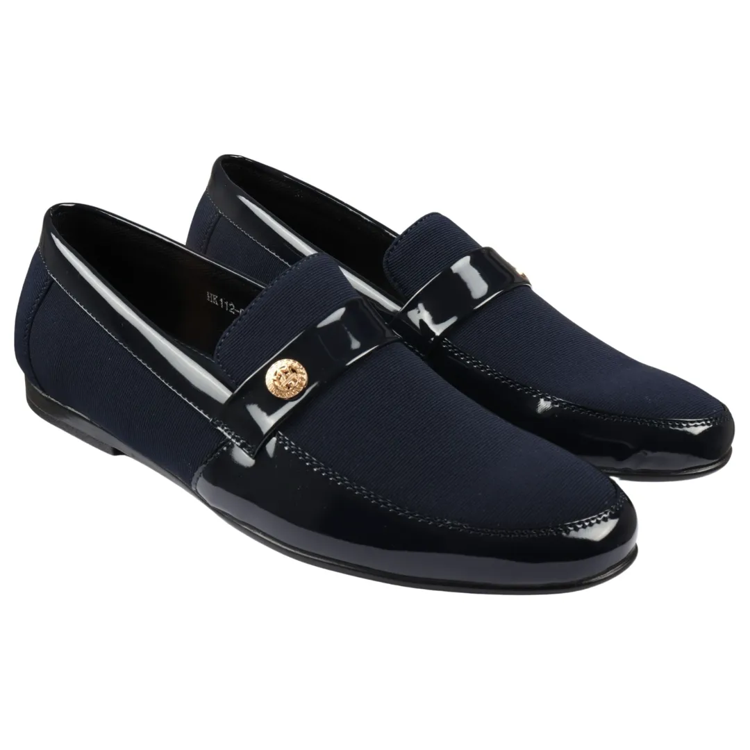 Men's Slip On Lightweight Navy Loafer Shoes