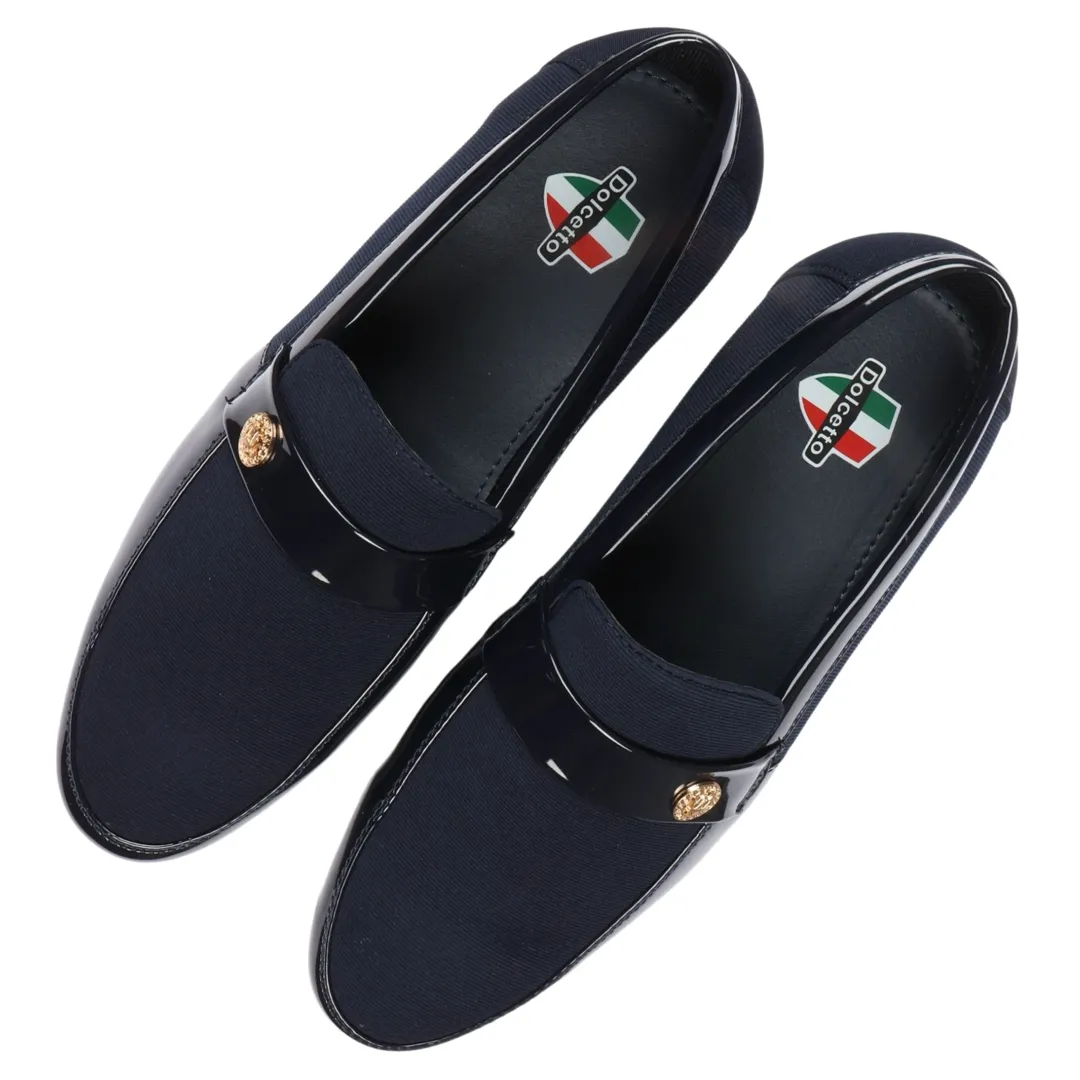 Men's Slip On Lightweight Navy Loafer Shoes