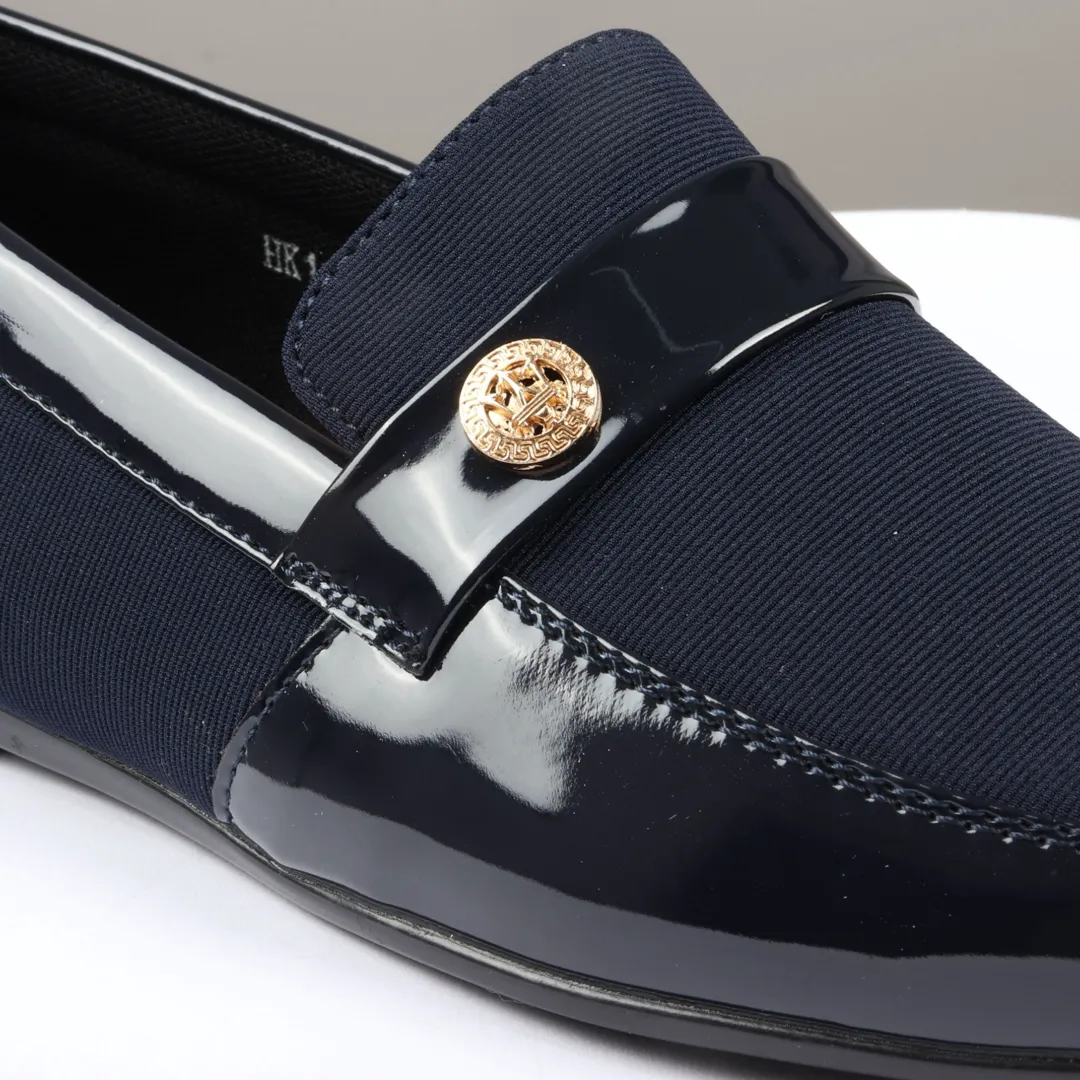 Men's Slip On Lightweight Navy Loafer Shoes