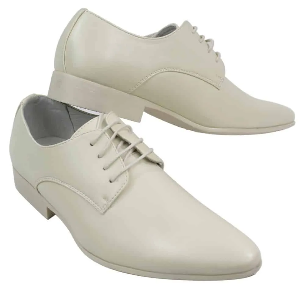 Mens Blue Black Cream Beige Leather Italian Design Shoes Pointed Laced Smart