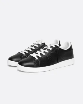 Mens Perforated Leather Sneakers with AX Logo