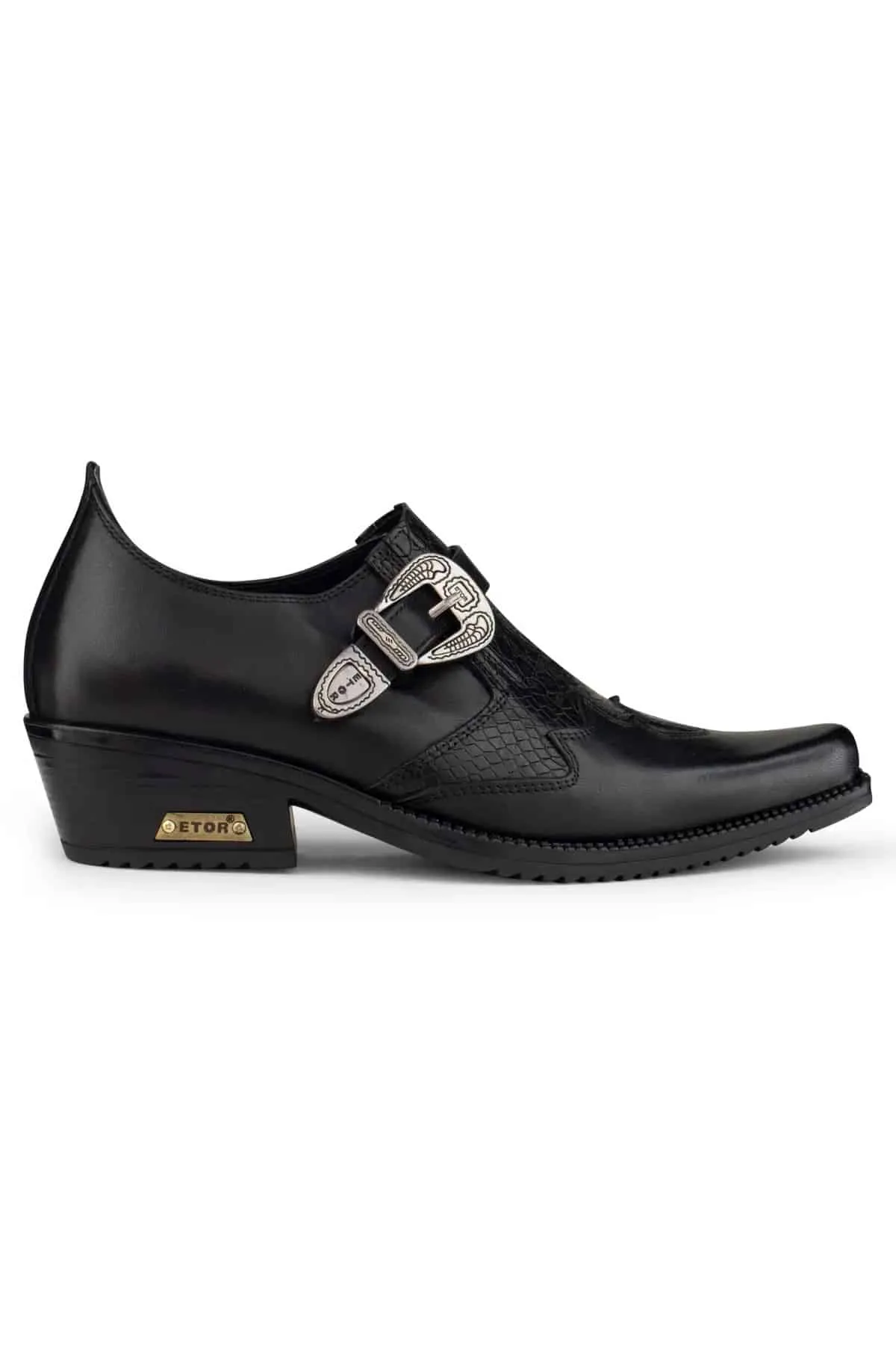 Mens Real Leather Riding Shoes with Buckle