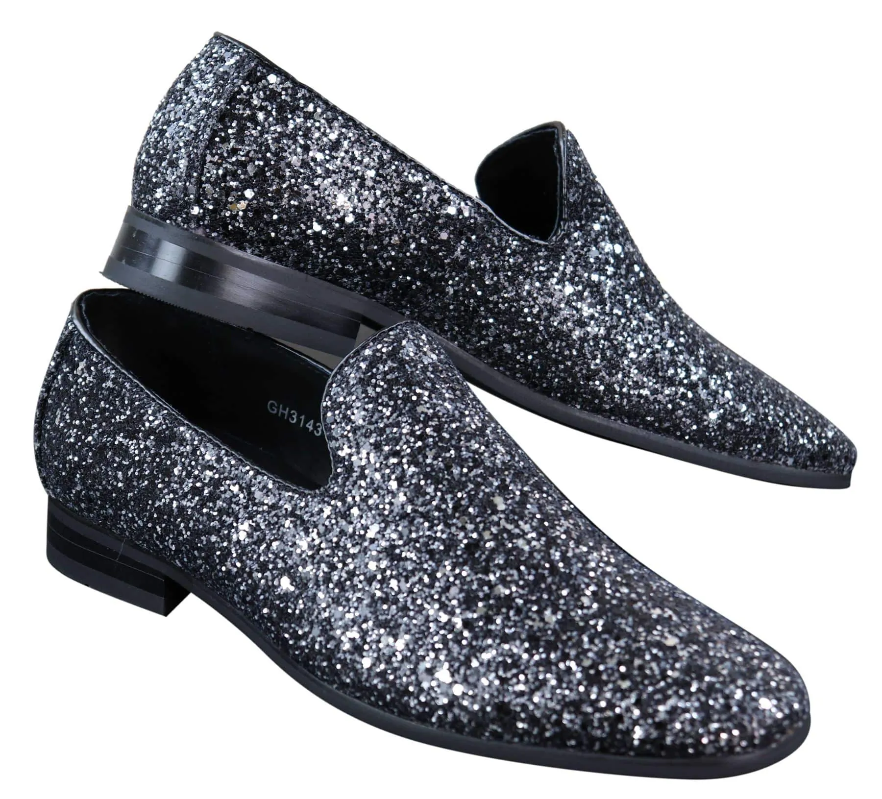 Mens Shiny Glitter Party Shoes