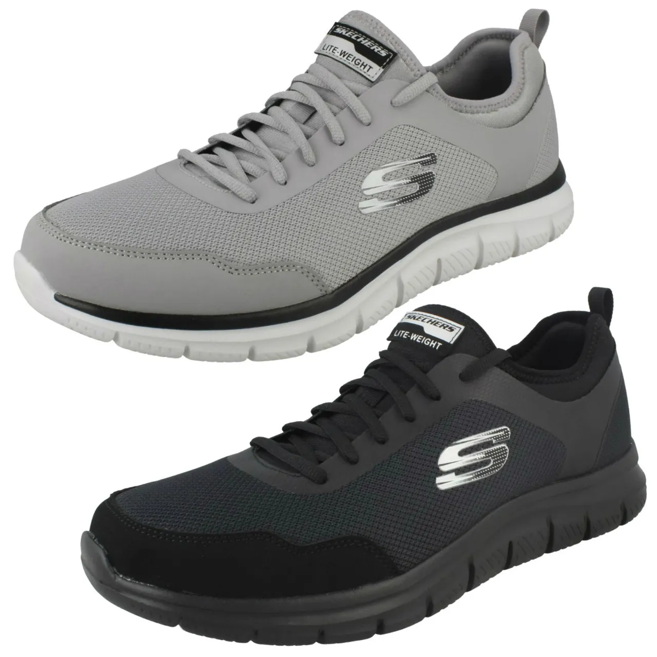 Mens Skechers Memory Foam Trainers Track Fierce KAT