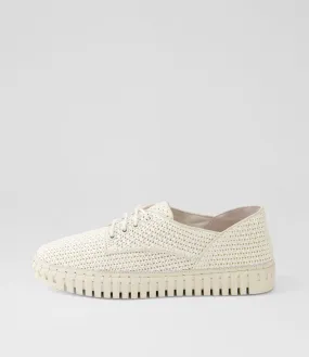 MIDAS Hamner Nougat Synthetic Raffia Sneakers