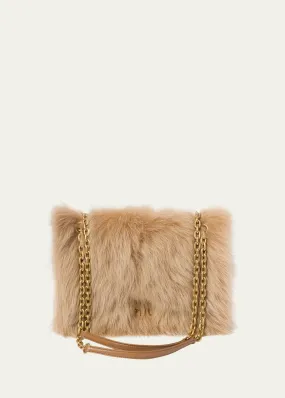 Miu Miu Shearling Flap Chain Shoulder Bag