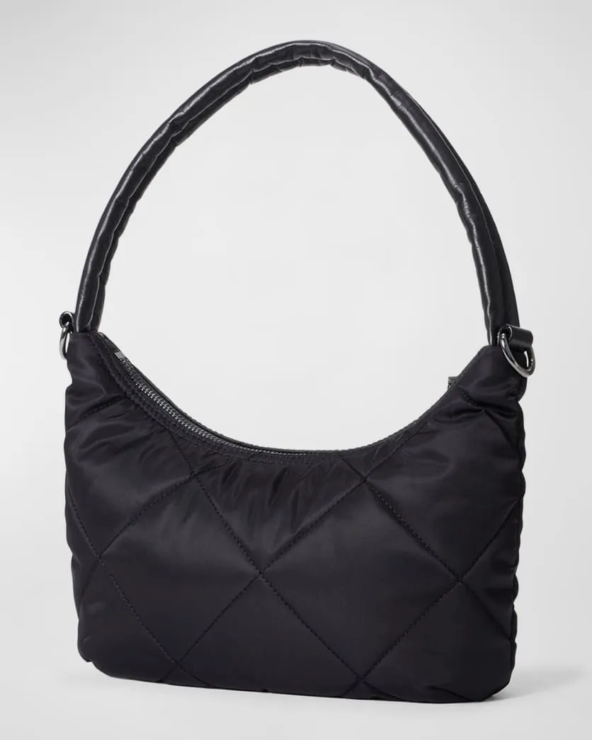 MZ Wallace    Small Quilted Bowery Shoulder Bag Black