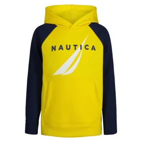 Nautica Toddler Boys’ Colorblock Logo Pullover (2T-4T) Marigold