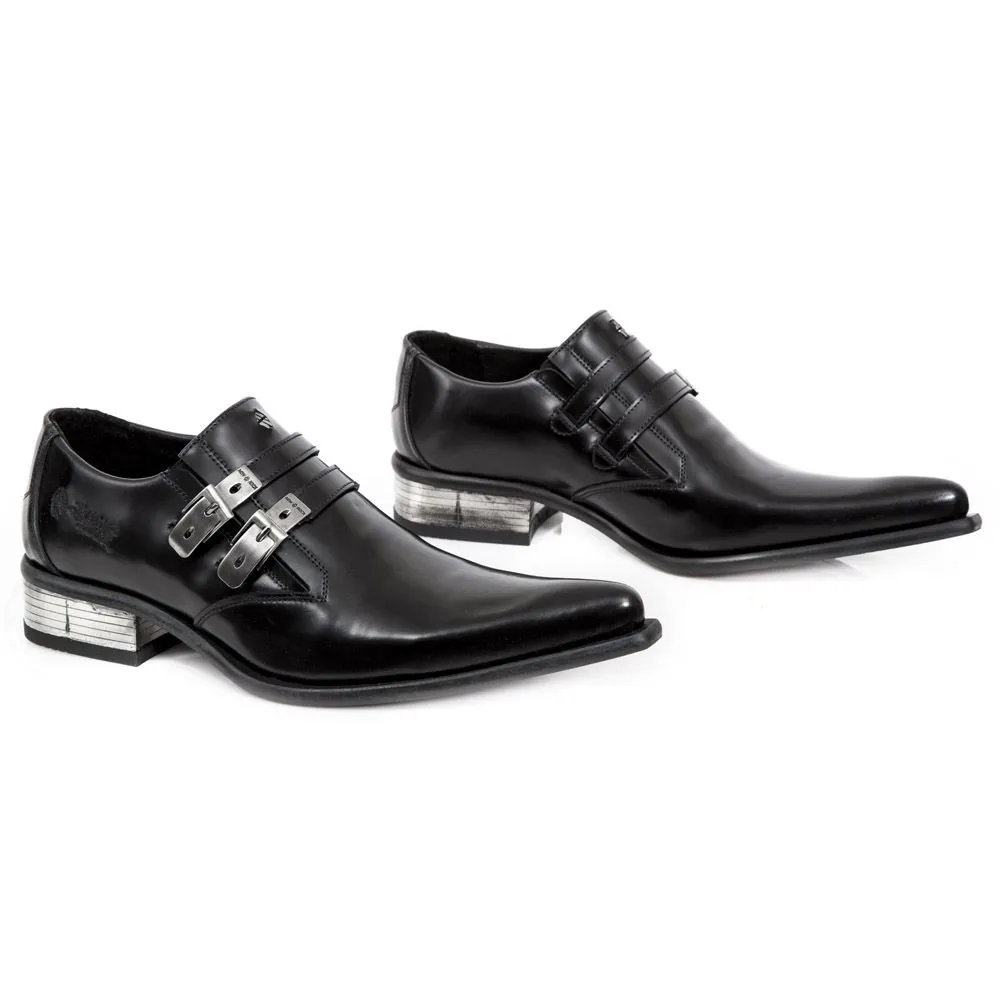 NEW ROCK - M-2246-S14 Men's Newman Shoes With Steel Heel And Buckle