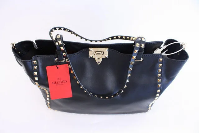 New VALENTINO The Rockstud Medium Leather Trapeze Bag