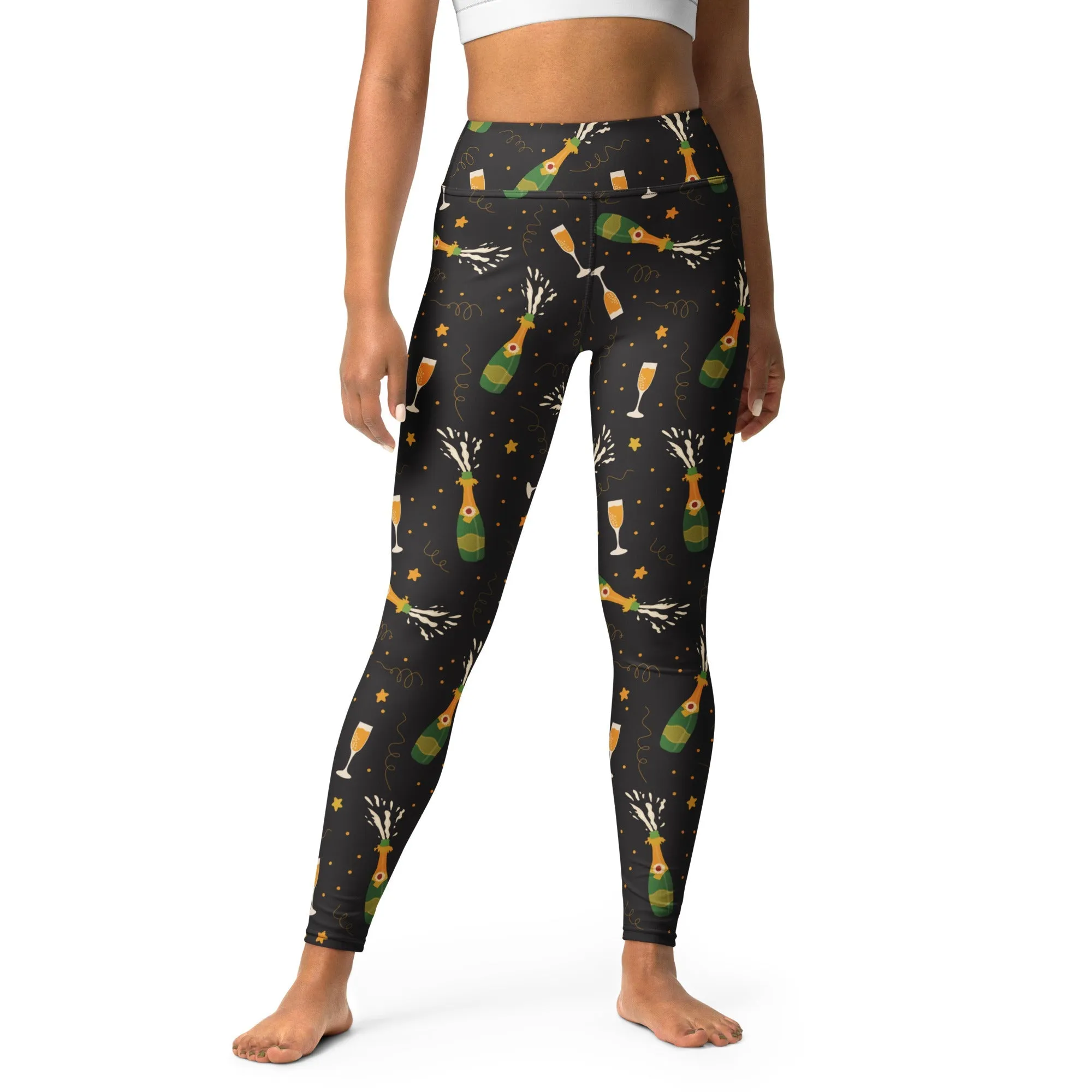 New Year's Toast Yoga Leggings