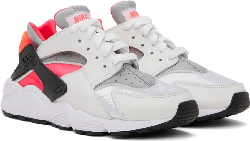 Nike Gray & Red Air Huarache Sneakers