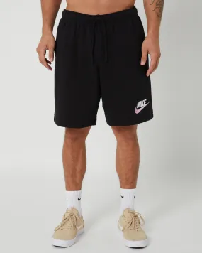 Nike Mens Nike Club French Terry Shorts Lbr - Black Black | SurfStitch