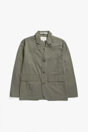 Nilas Fine Broken Twill Work Jacket - Sediment Green