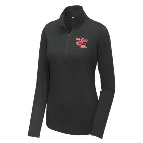 Northern Enforcers Red LADIES Tri-Blend Wicking 1/4-Zip Pullover