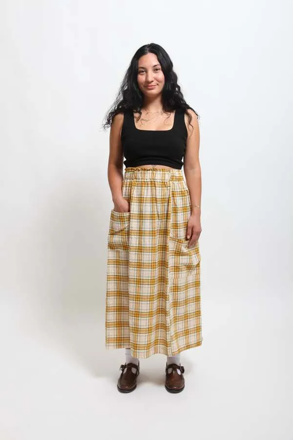 Novella Skirt - Yellow Plaid