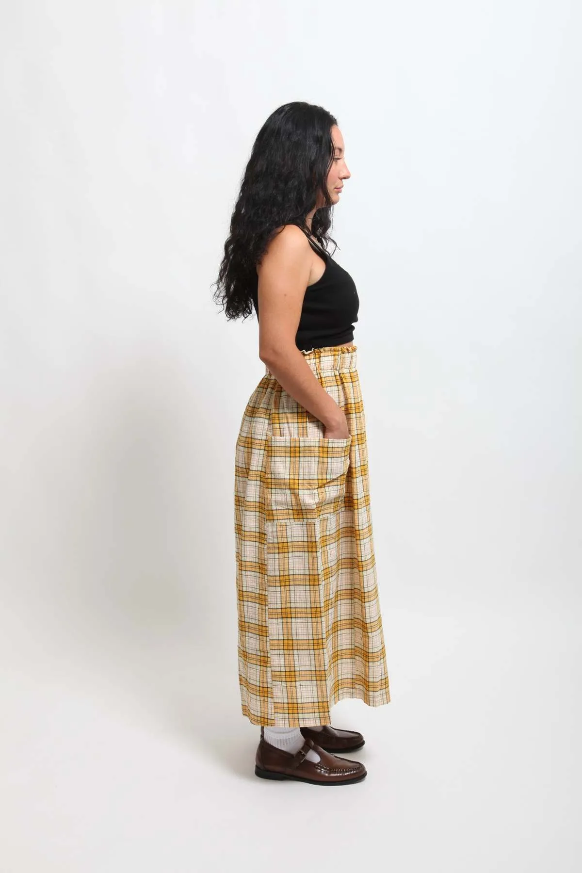 Novella Skirt - Yellow Plaid