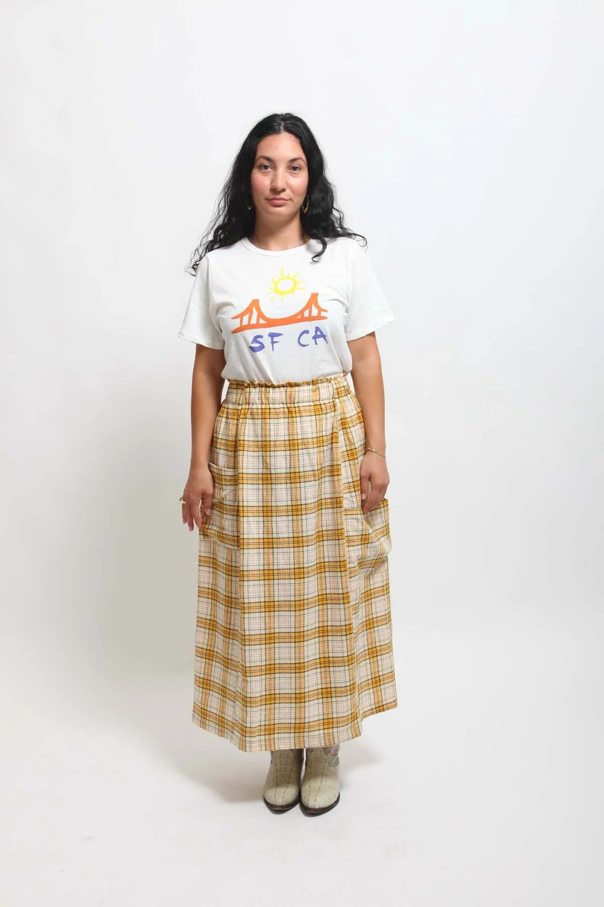 Novella Skirt - Yellow Plaid