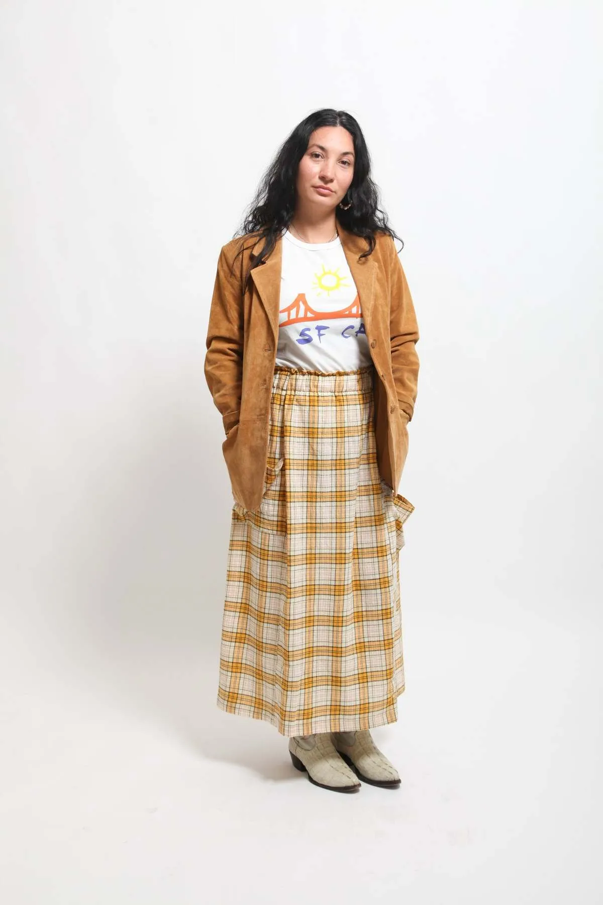 Novella Skirt - Yellow Plaid