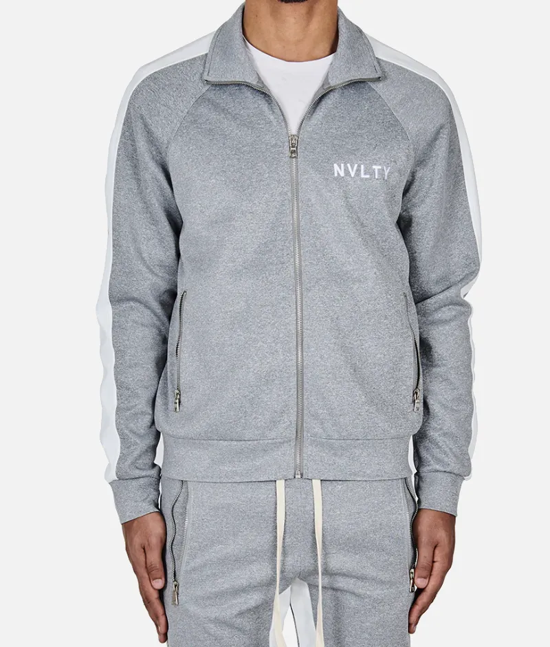 Nvlty Panelled Tracksuit Grey/White | Upto 30% Off