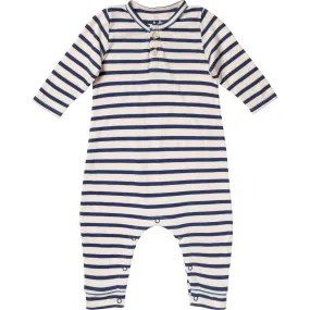 Oso & Me Campbell Romper, Navy Stripe