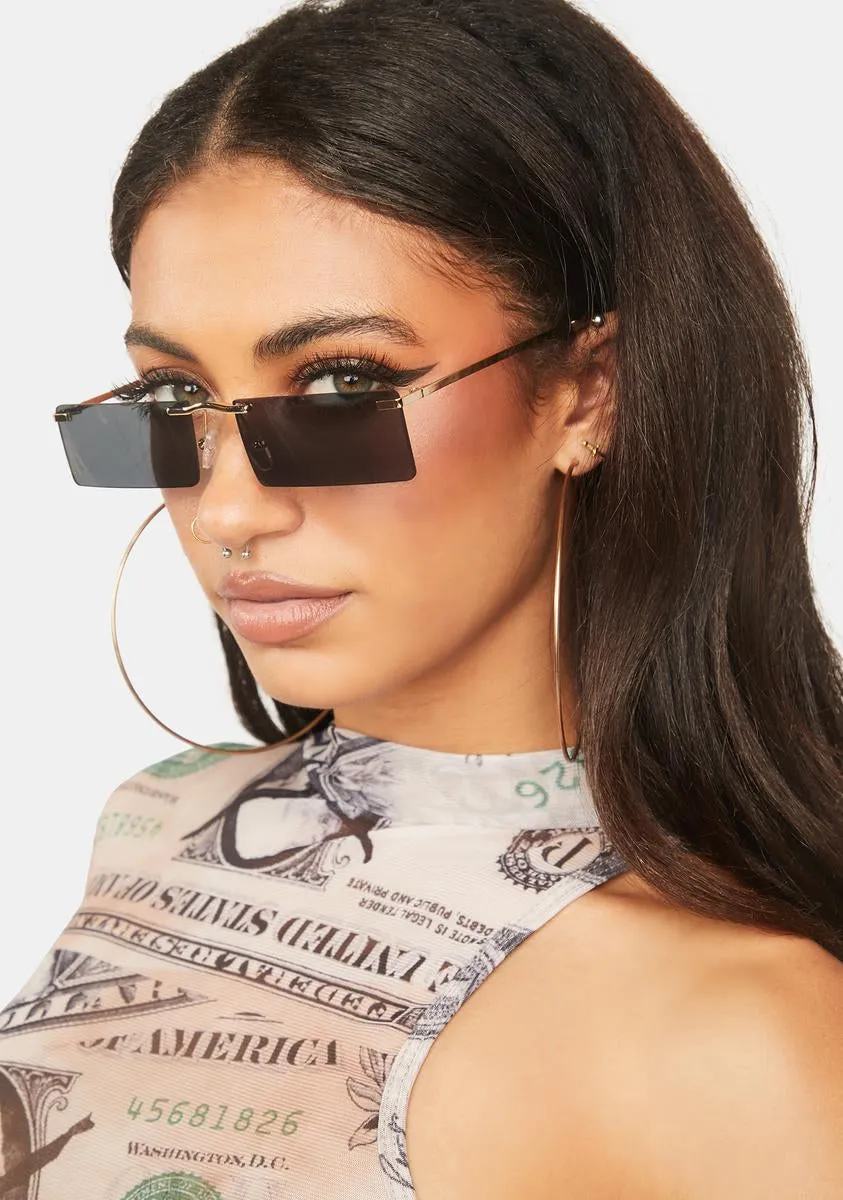 Outshine You Rectangle Sunglasses-