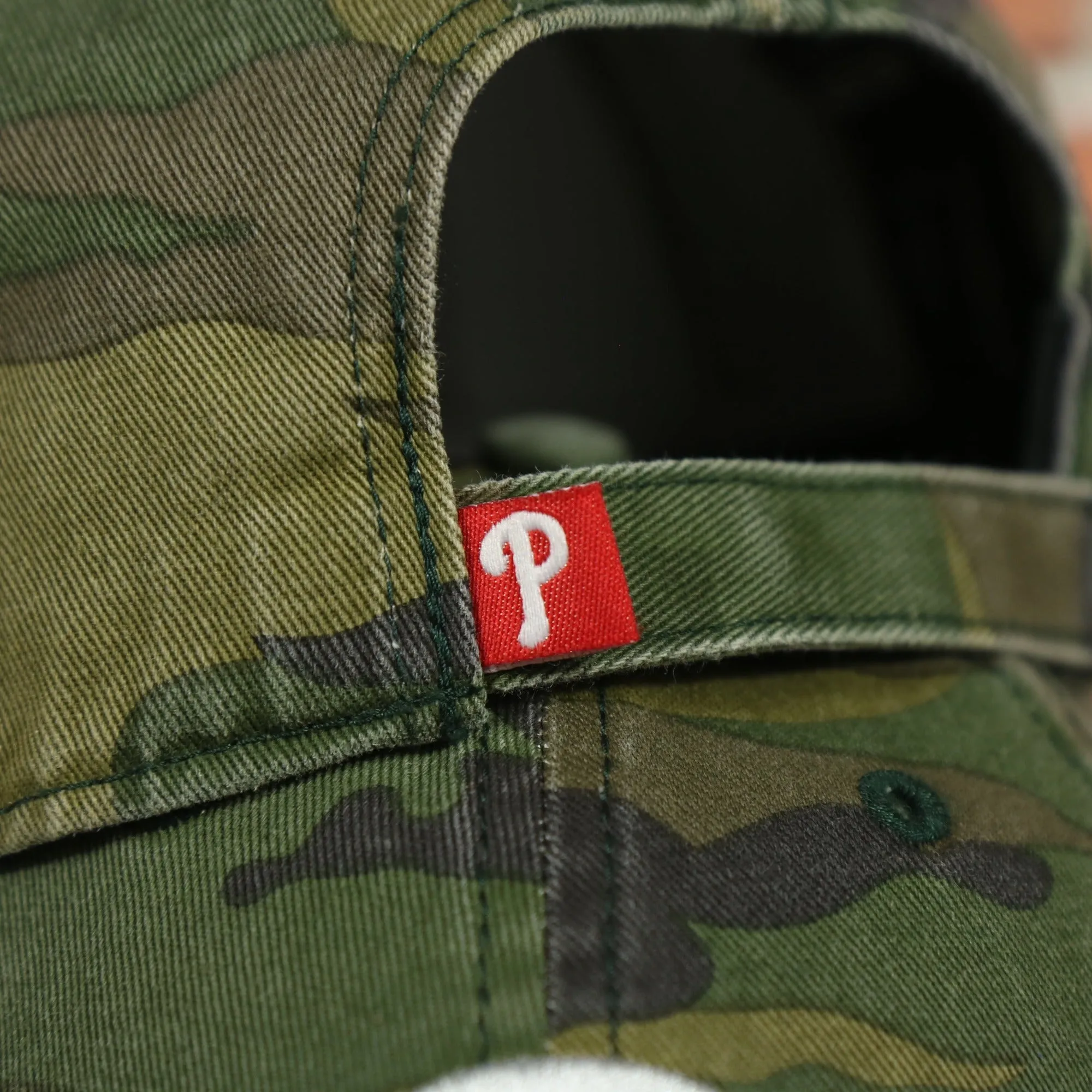 Philadelphia Phillies White Phillies Logo Camo Dad Hat | Camo Hat