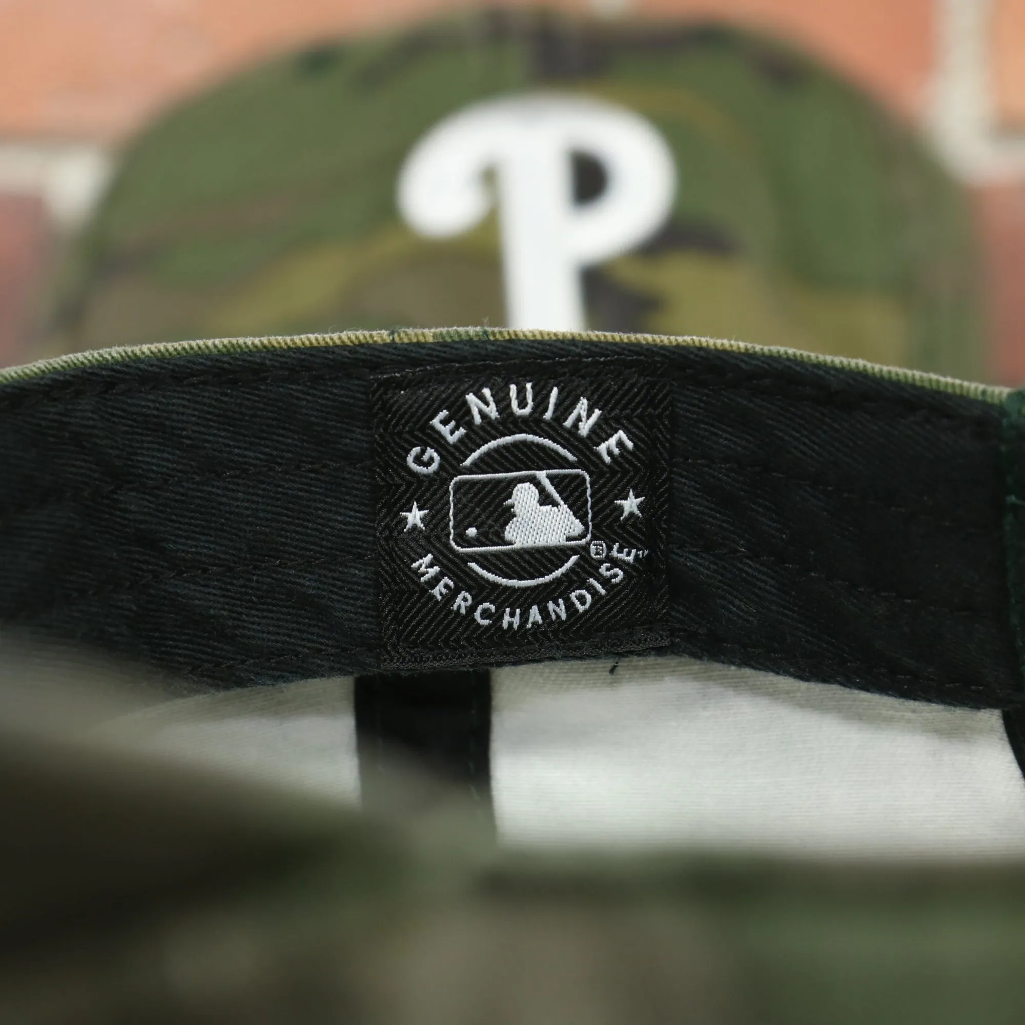 Philadelphia Phillies White Phillies Logo Camo Dad Hat | Camo Hat