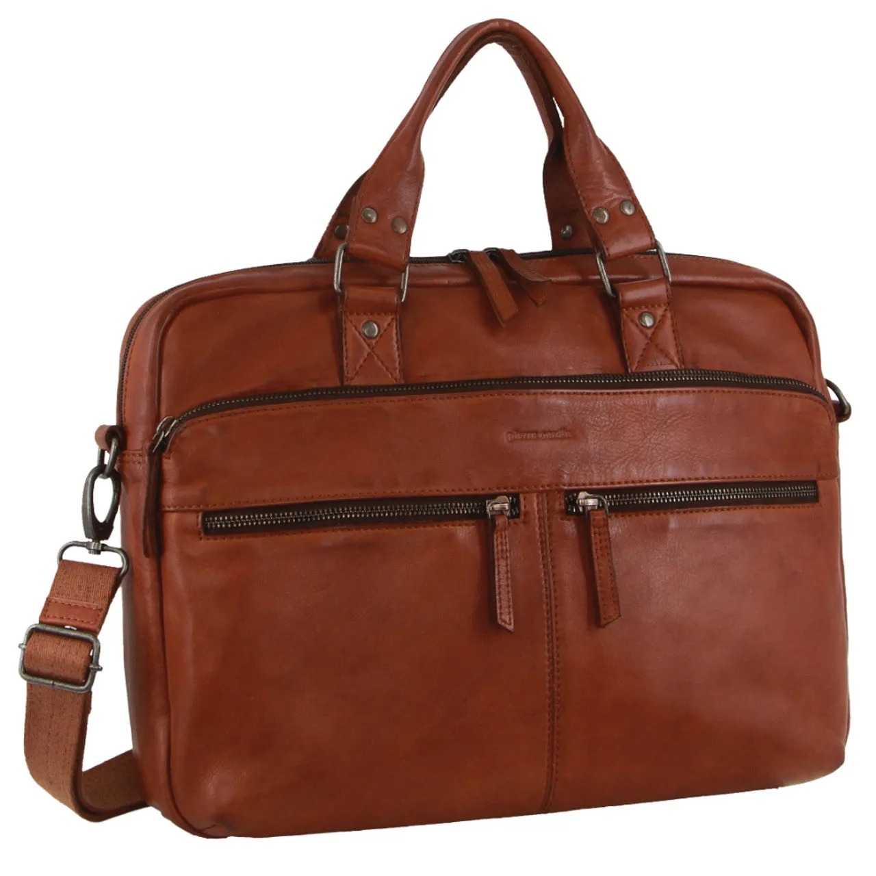 Pierre Cardin Multi-Compartment Leather Computer Bag PC3763