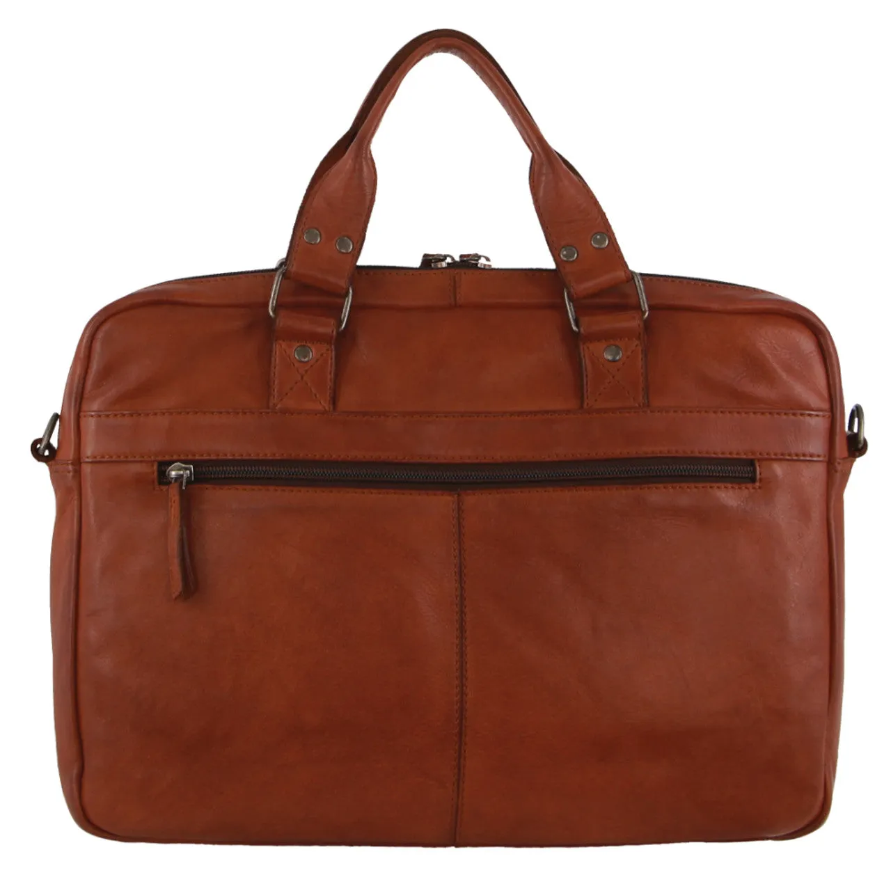 Pierre Cardin Multi-Compartment Leather Computer Bag PC3763