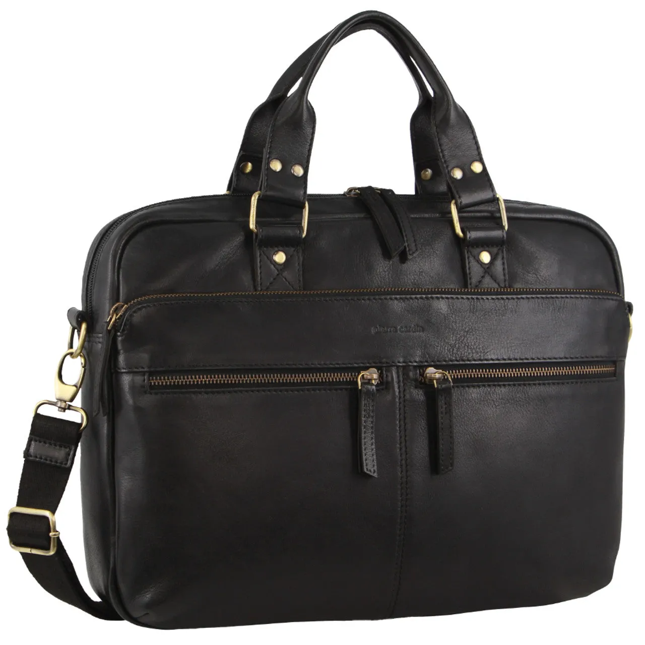 Pierre Cardin Multi-Compartment Leather Computer Bag PC3763