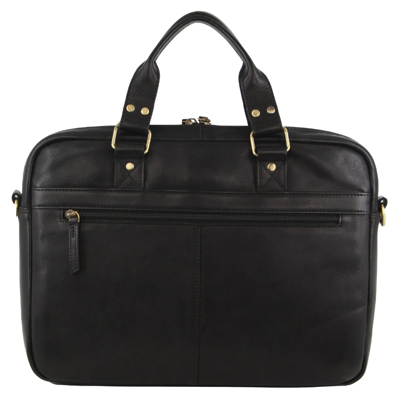 Pierre Cardin Multi-Compartment Leather Computer Bag PC3763