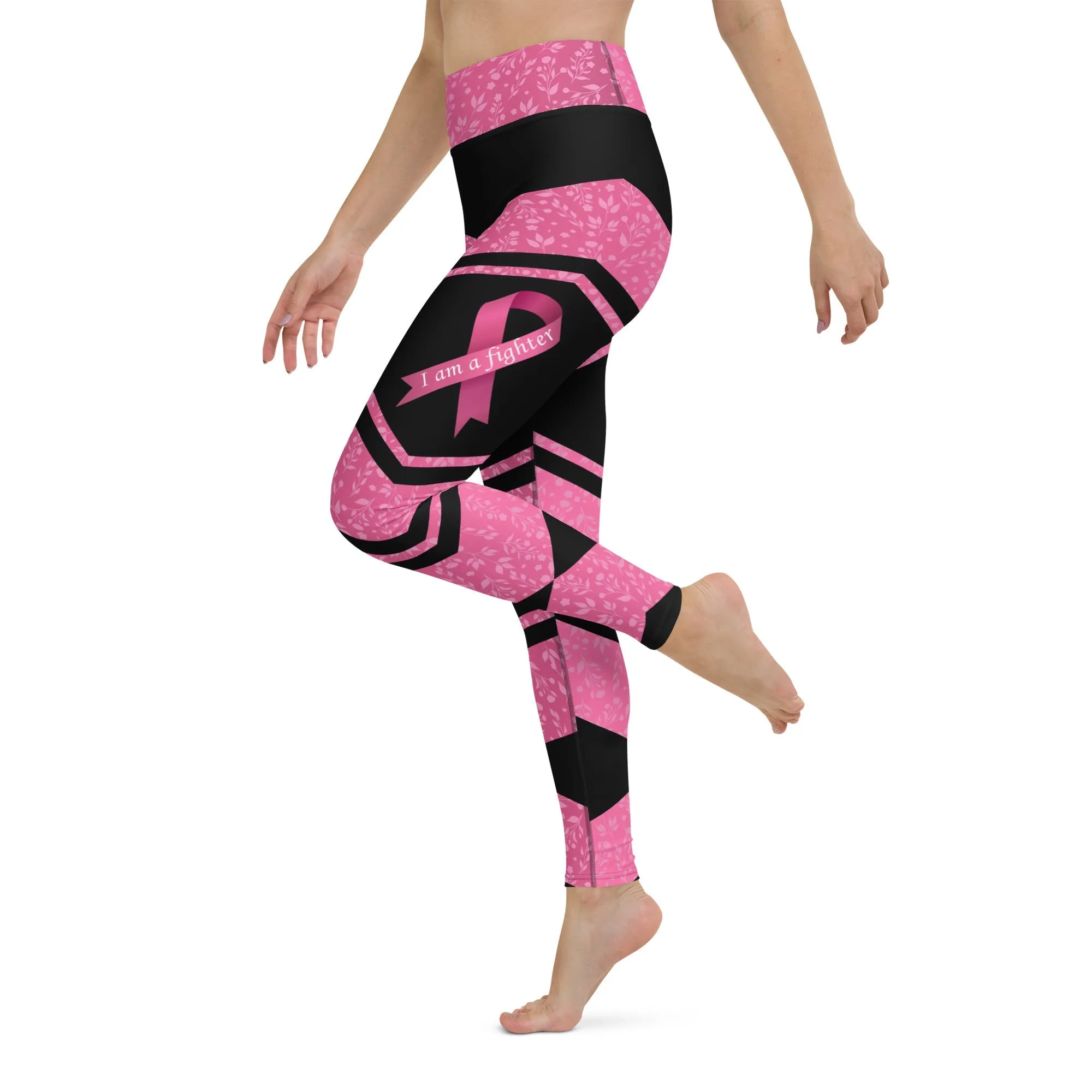 Pink Ribbon Warrior Yoga Leggings