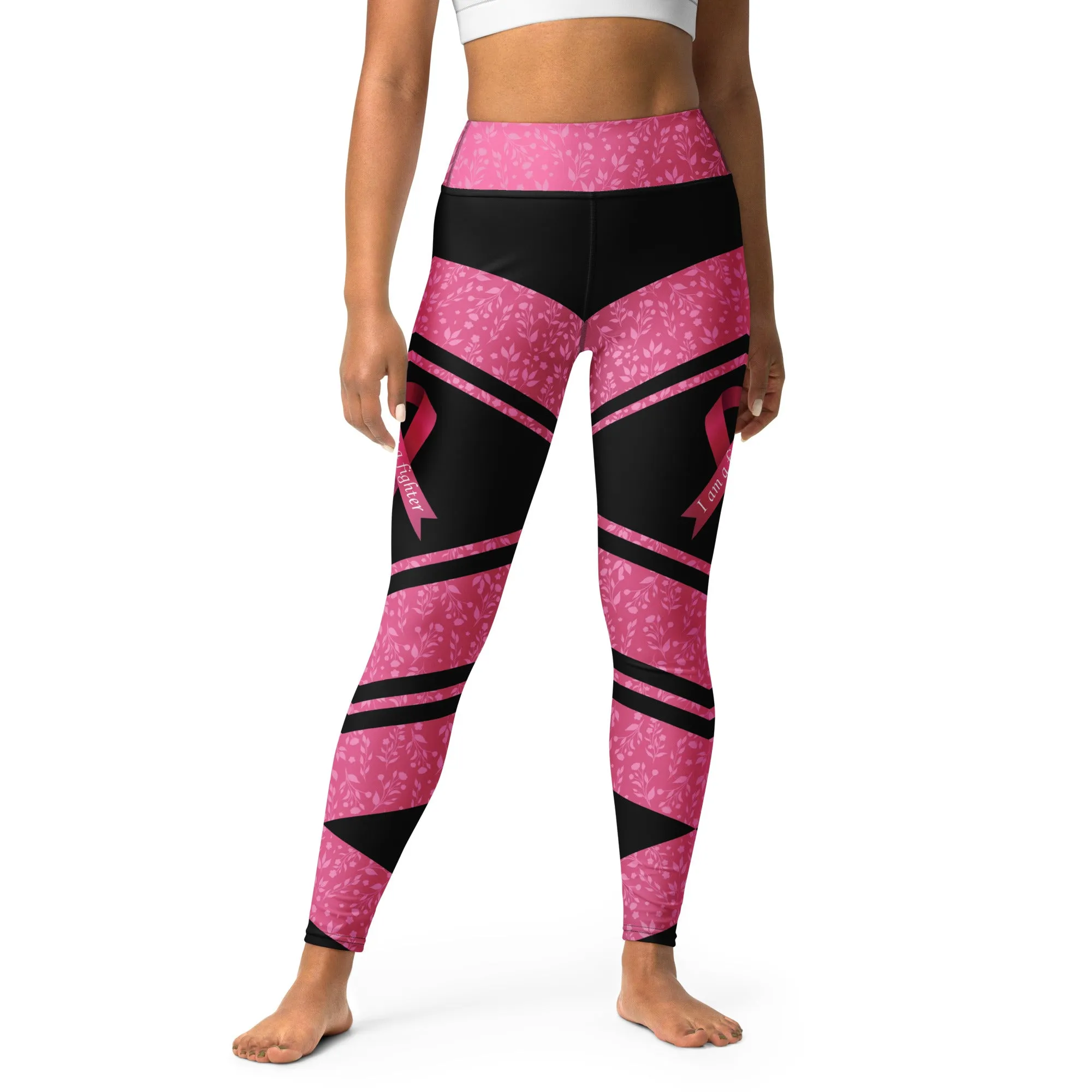 Pink Ribbon Warrior Yoga Leggings