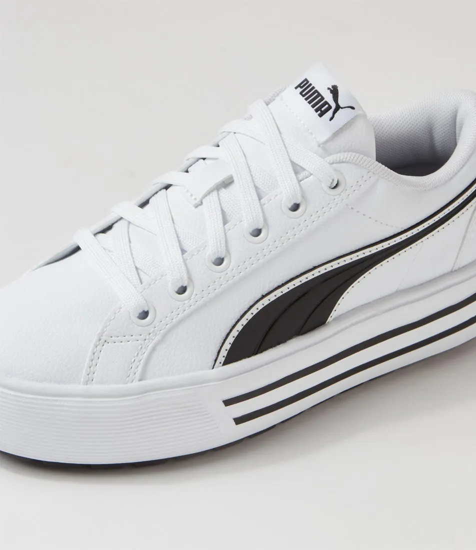 PUMA Kaia 2 White Black Leather Sneakers