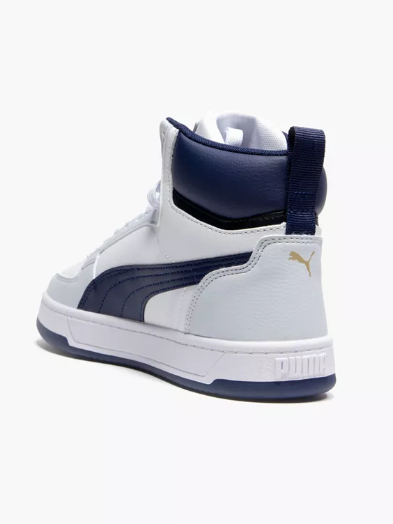 Puma  Teen Caven 2.0 Mid White/Blue Trainers