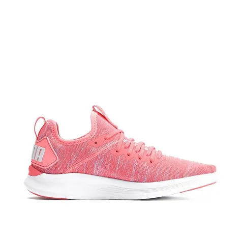 Puma Womens Ignite Flash EvoKnit Sneakers - Bright Peach/Puma White