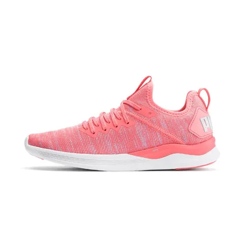 Puma Womens Ignite Flash EvoKnit Sneakers - Bright Peach/Puma White