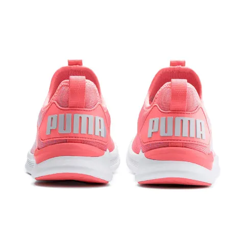 Puma Womens Ignite Flash EvoKnit Sneakers - Bright Peach/Puma White